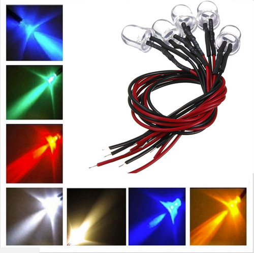 Led cablati 10mm luce bianca - 2,