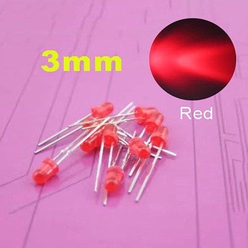 Led singoli ultra luminosi - luminosi, 3mm