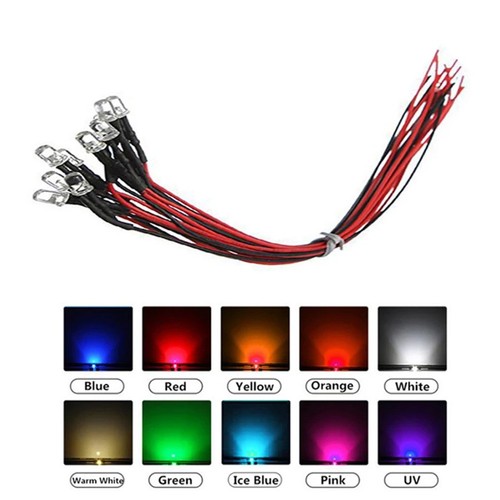 Diodi led pre cablati - pre, 10mm