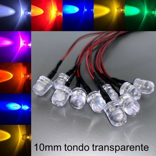 10mm led cablato tondo - 10mm,